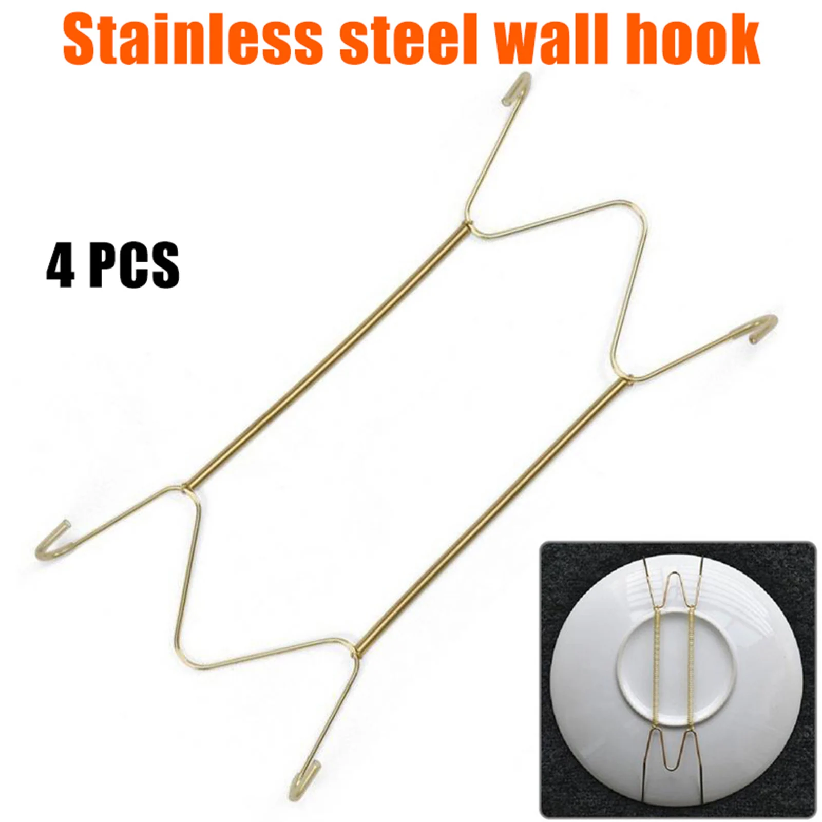 4 Pcs Plate Dishes Hanger Invisible Plate Hangers Holder Wall Hooks Home Decor Fit For Decorative Plates Antique China