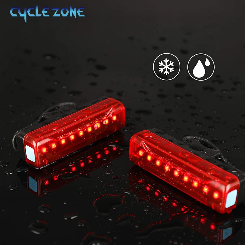 Bicycle Rear Light Bike Tail Light USB Rechargeable LED Red Ultra Bright Taillights for Cycling Helmet Safety Warning Tail Lamp