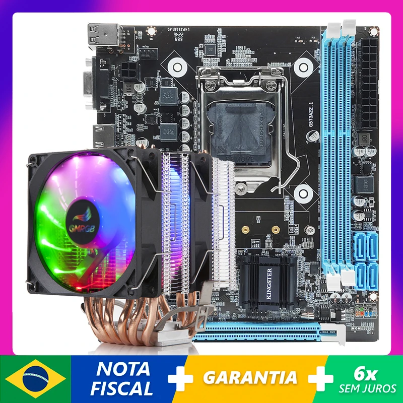 H81 Motherboard LGA 1150 Socket For Desktop Intel LGA1150 I3 I5 I7 CPU DDR3 Memory VGA GMRGB 4Pin 6 Heat Pipes CPU Cooler Fan