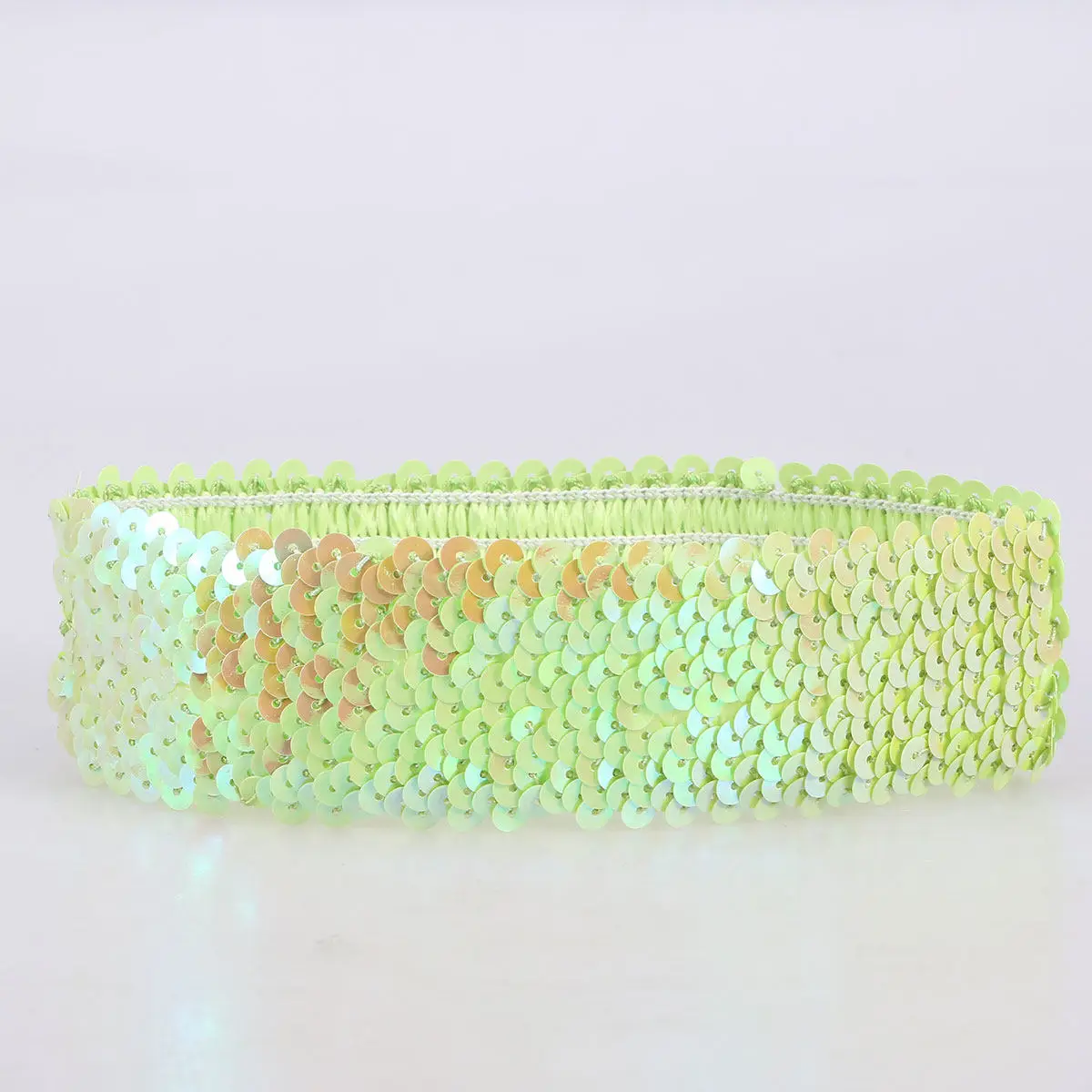 

1Pcs Sports Headband Elastic Sequin Hairband Bright Glitter Headdress for Women Yellow Green Birthday Cosplay Party