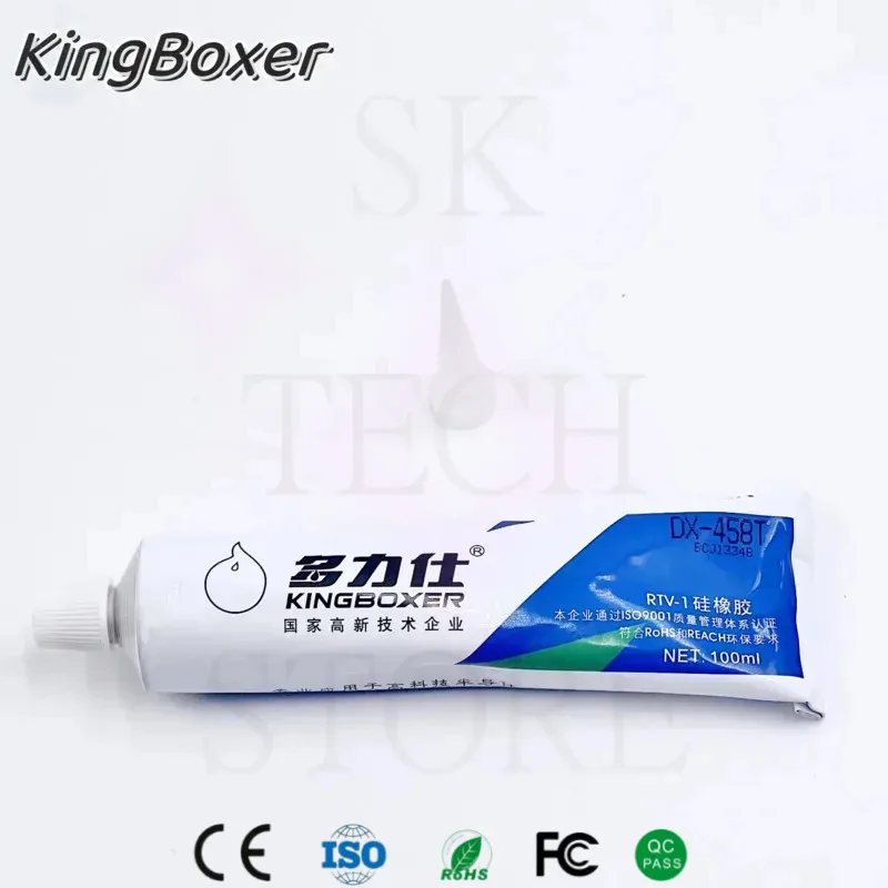 

Kingboxer 100g DX-458T LED silicone rubber CPU Silicone Adhesive Grease Paste Glue Rubber fixed waterproof