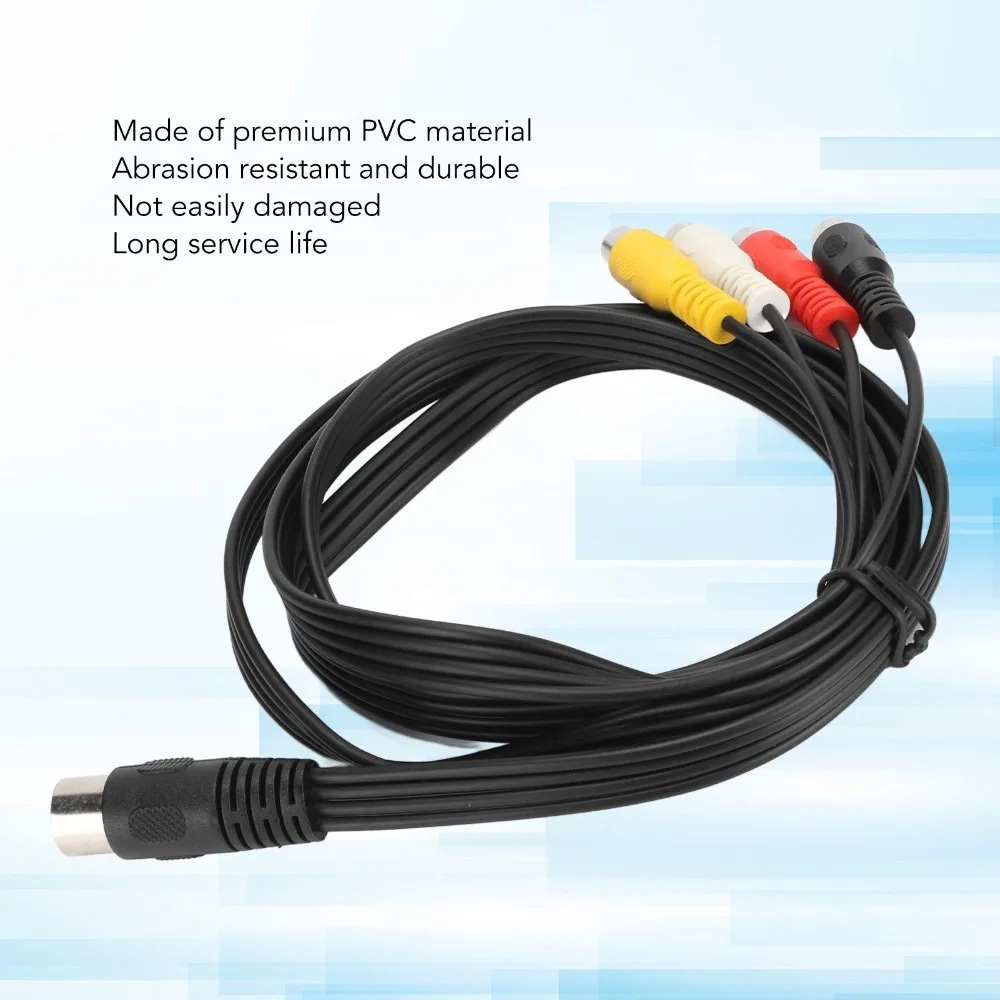 

Professional 5 Pin Male Din to 4RCA Female Cable 4.9ft Plug and Play Conversion Cord Audio Cable Connector Phono