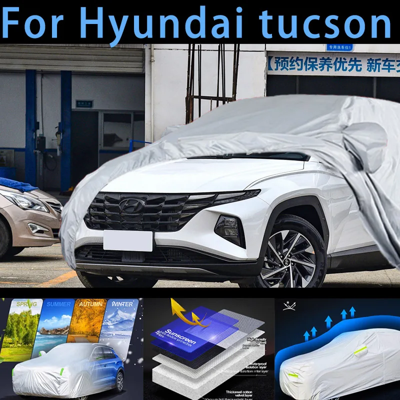 

For Hyundai tucson Outdoor Protection Full Car Covers Snow Cover Sunshade Waterproof Dustproof Exterior Car cover protection