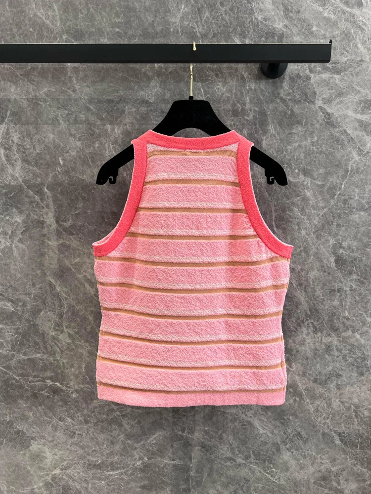 

2025 New Style Temperament Striped Knit Top & Thai-style Gorgeous Camisole