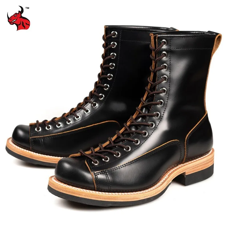 

Waterproof Motorcycle Boots Genuine Leather High-quality Off-Road Moto Boot Motorbike Higth-Top Shoes Botas De Motociclista Men