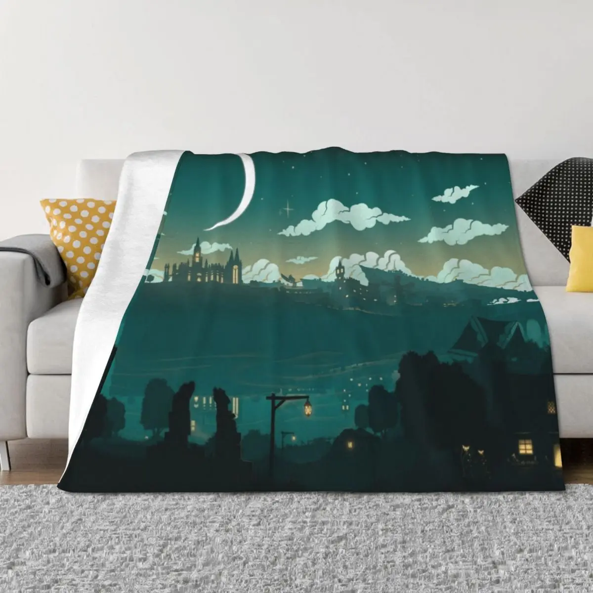 

Moon over Mondstadt Throw Blanket valentine gift ideas decorative Sofa Throw Hairy Blankets