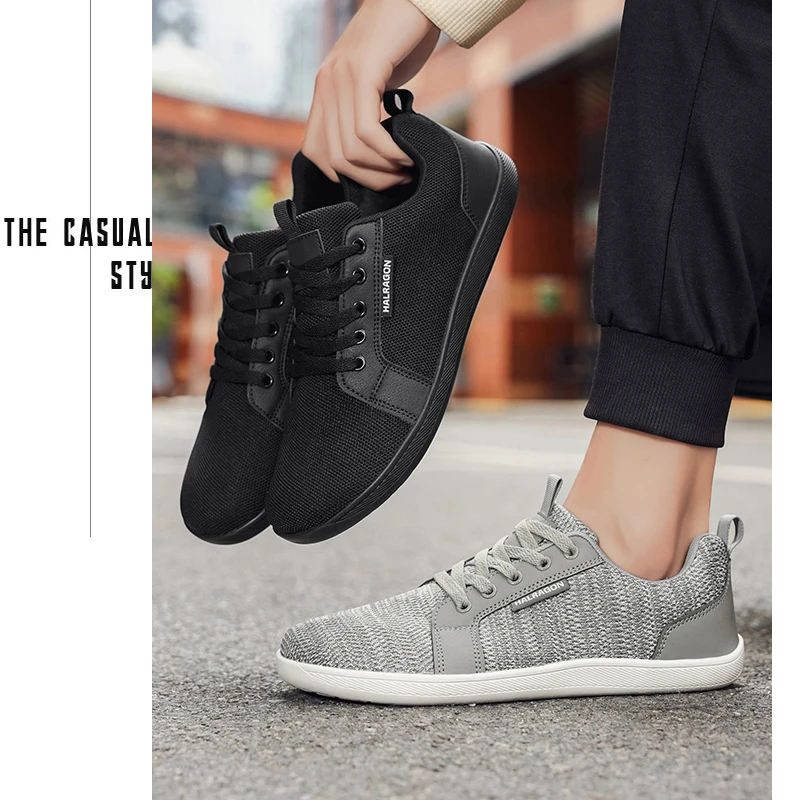 

New Unisex Wider Shoes Breathable Mesh Men Barefoot Wide-toed Shoes New Flats Soft Zero Drop Sole Wider Toe Sneakes Large Size