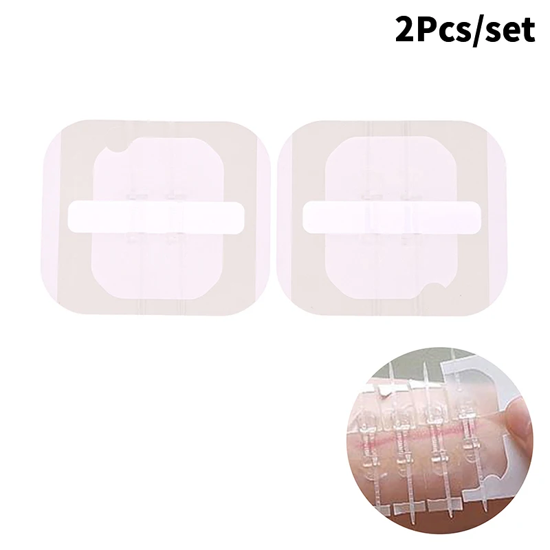 

2pcs Zipper Tie Wound Closure Patch Hemostatic Patch Wound Fast Suture Zipper Band-Aid Outdoor Portable Painless Wound Closure