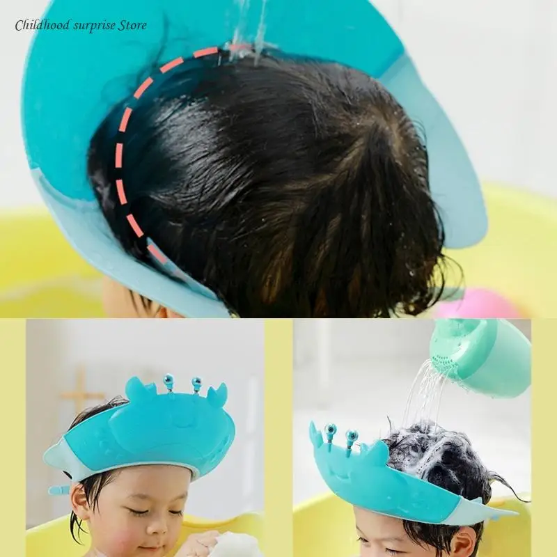 

Baby Shower Shield- Shower for Kids Visor Hat for Eyes & Ears Protection for Children Dropship