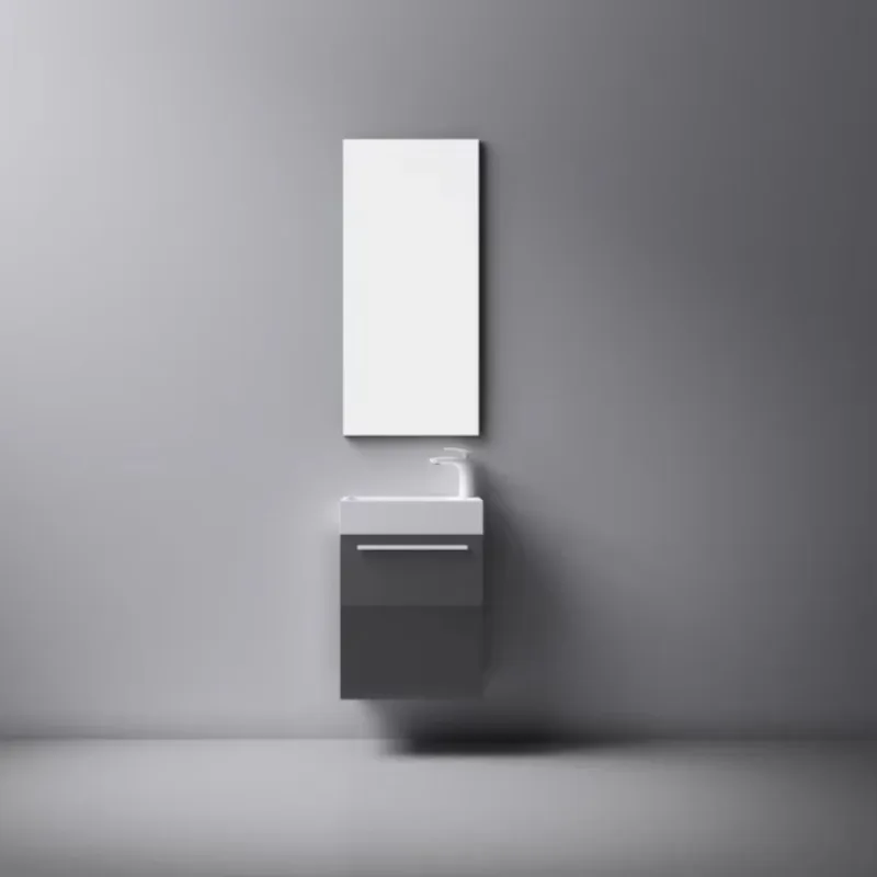 Small Size Hot Sale Modern Corner Bathroom Single Vanity Bathroom Set Wall Floating Small Size MDF Bathroom Cabinet with Mirror