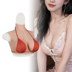 KUMIHO Realistic Silicone Breast Forms Sissy BCDEG Cup Fake Boobs Fake Chest Cosplay Men Crossdressing Transgender Drag Queen