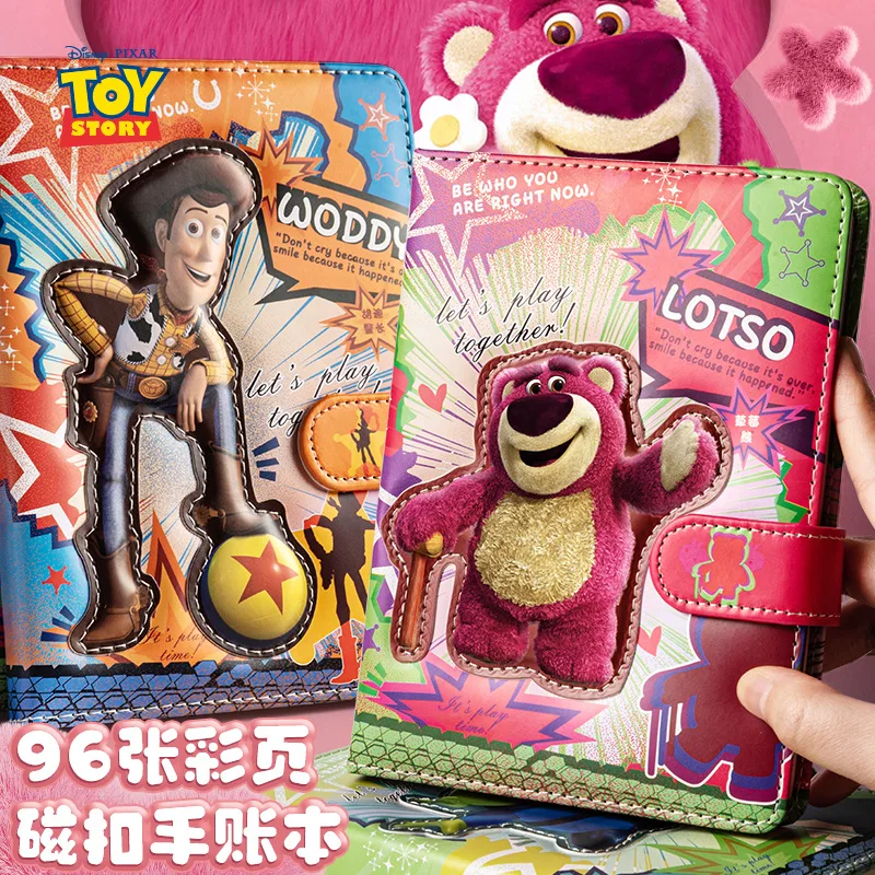 

New Disney Toy Story Notebook Color Pages Handbooks Male And Female High Beauty Notebooks Magnetic Buckles Student Gifts