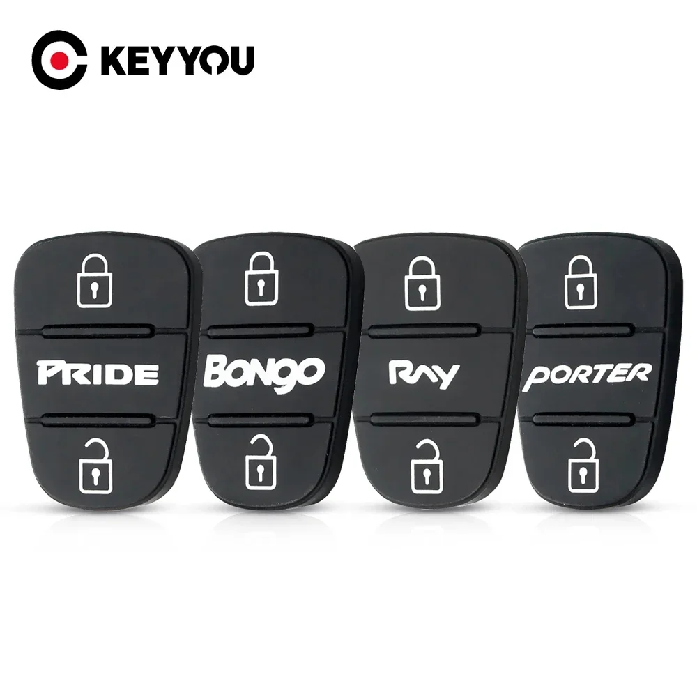 KEYYOU 3 Buttons Rubber Pad For Hyundai l10 l20 l30 Picanto Solaris RIO Sportage Elantra Kia Verna Picanto K2 K5 Cerato