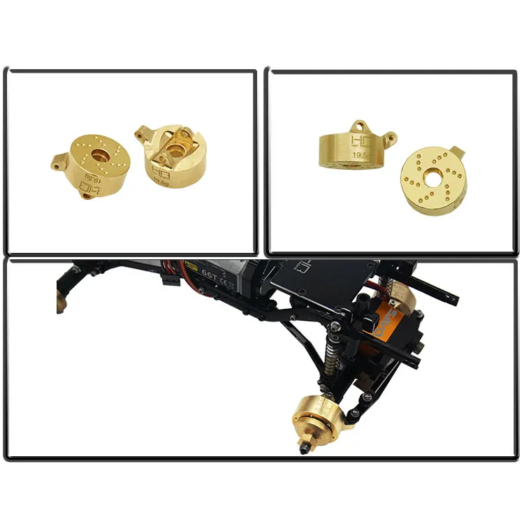 HR Heavy Brass Steering Knuckles Blocks สําหรับ Axial SCX24 19.5 กรัม/ชิ้น