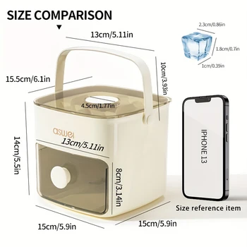 Press Ice Tray Ice Cube Mold Ice-making Box Large Capacity Storage Ice An Ice Maker Food Grade Storage Box Diy Icebox 5