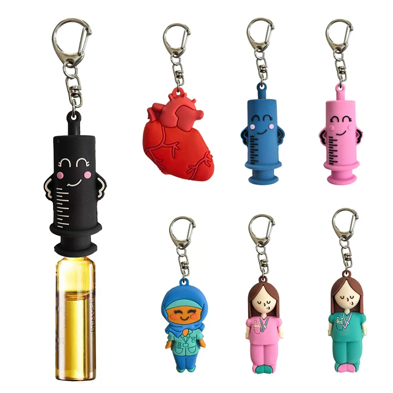 Z. Syringe Shaped Ampoule Bottle Opener Keychain Rubber Cutter Aid Medication Vial Breaker Tool For Home Nurses And Doctors