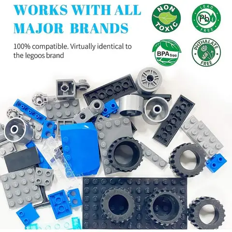 638PCS MOC Mekaniska Bulk Byggstenar Teknikdelar Växellåda Tväraxel Tillbehör Bildäck Högteknologisk Lastbilskontakt 8 best sales byggklossar lastbil - №7