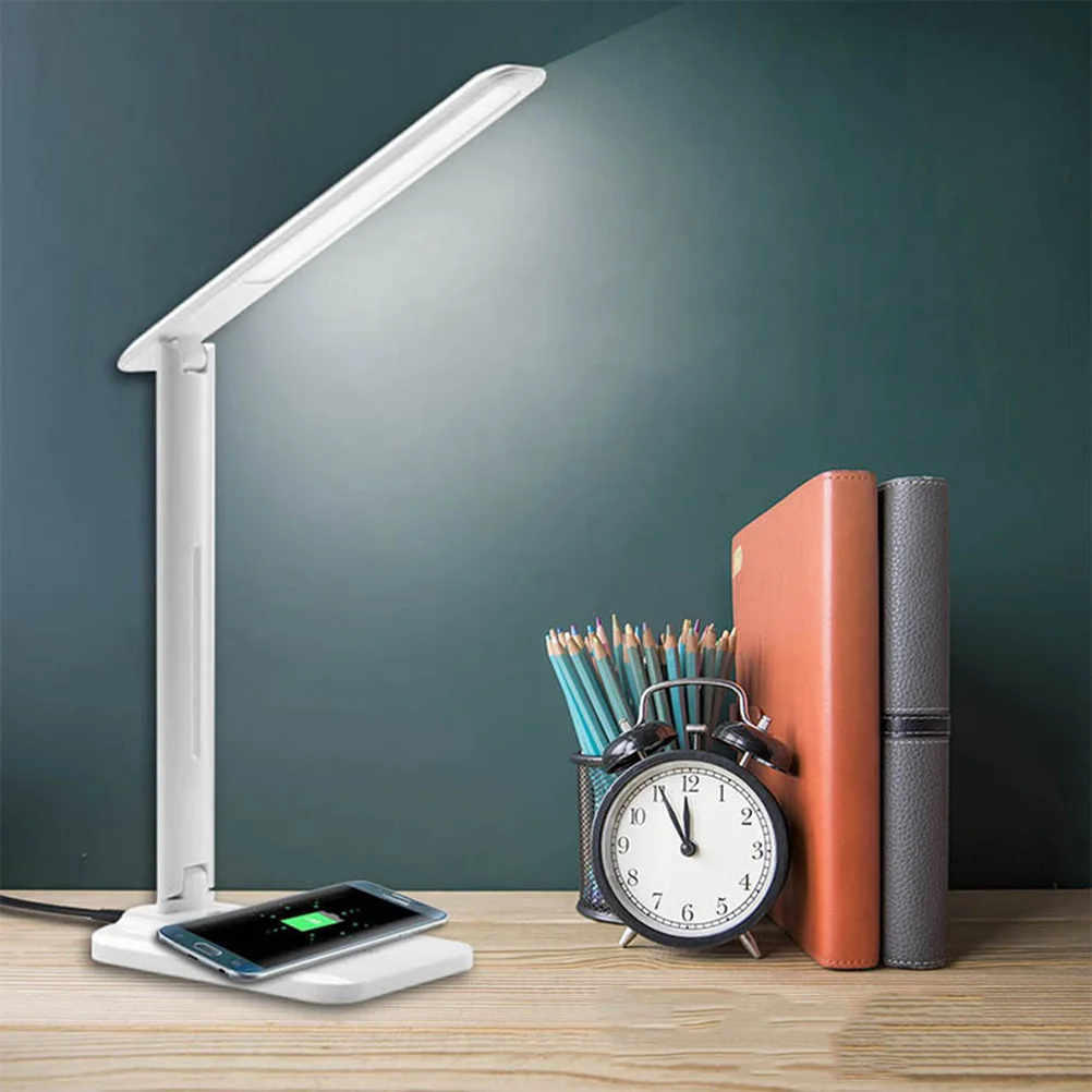 

Wireless Charging LED Touch Desk Lamp Foldable 3 Gear Color Temperature Adjust Dimming Eye-Protection Table Light for Reading