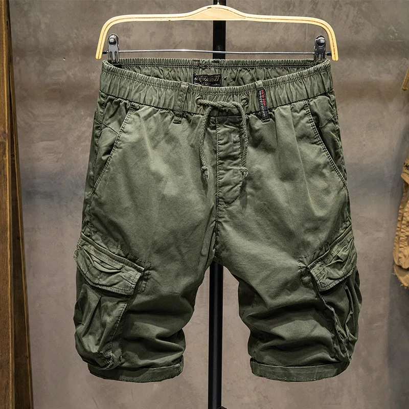 Werkkleding Shorts Voor Mannen 2024zomer Losse Multi-Pocket Amerikaanse Outdoor Strand Bergbeklimmen Vrijetijdsshorts