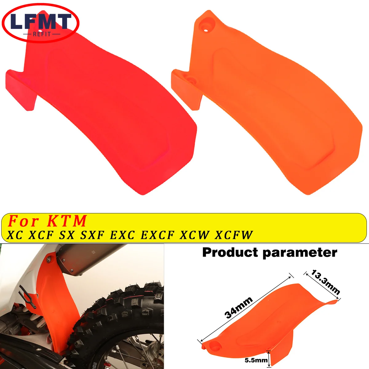 

2024 NEW Motorcycle modification parts Rear Shock Absorber Mudguard tile For KTM 125 250 300 350 450 500 SX SXF XC XCF XCW XCFW