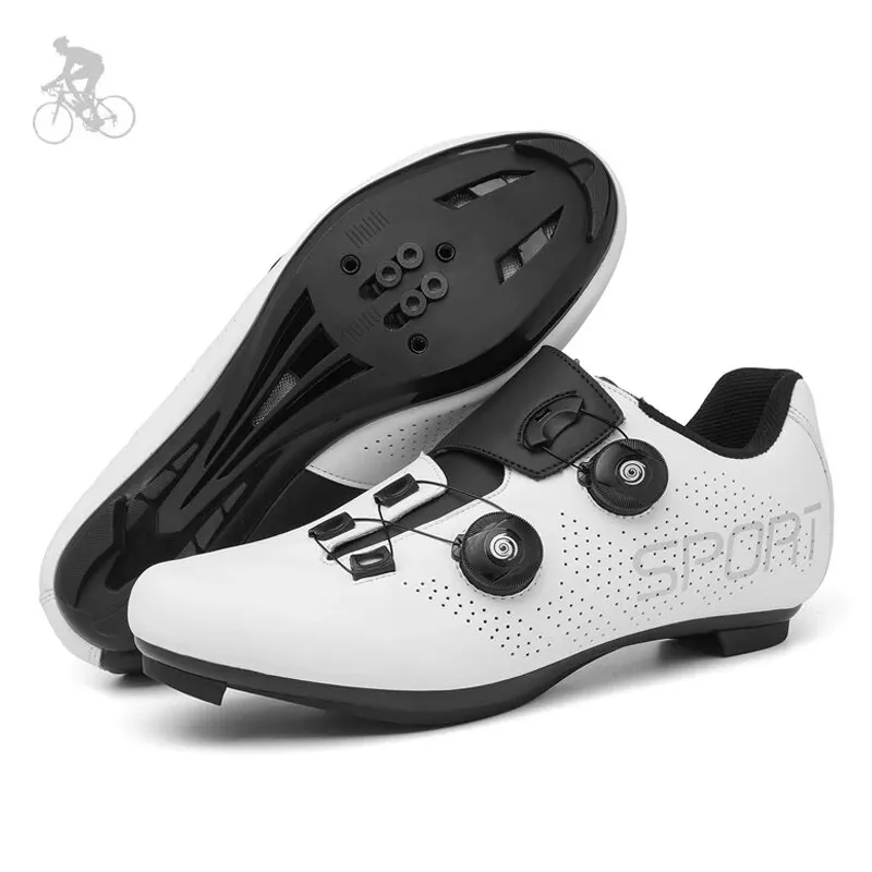 

MTB Cycling Men Self-Locking Cleats Road Bike Flats Racing Speed Sneakers Bicycle Shoes SPD Mountain Biking Footwear