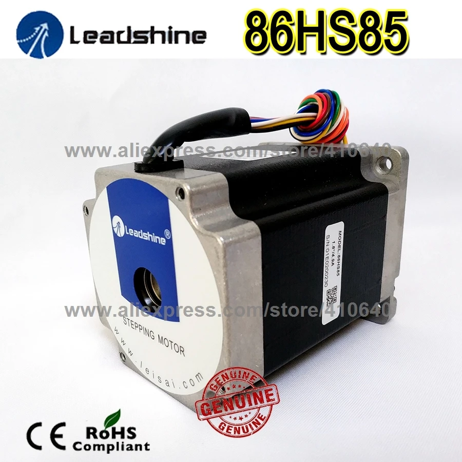 1 Piece GENUINE Leadshine 86HS85 2 Phase NEMA 34 Hybrid Stepper Motor with 6 N.m 4.9 A length 118 mm shaft 12.7 mm