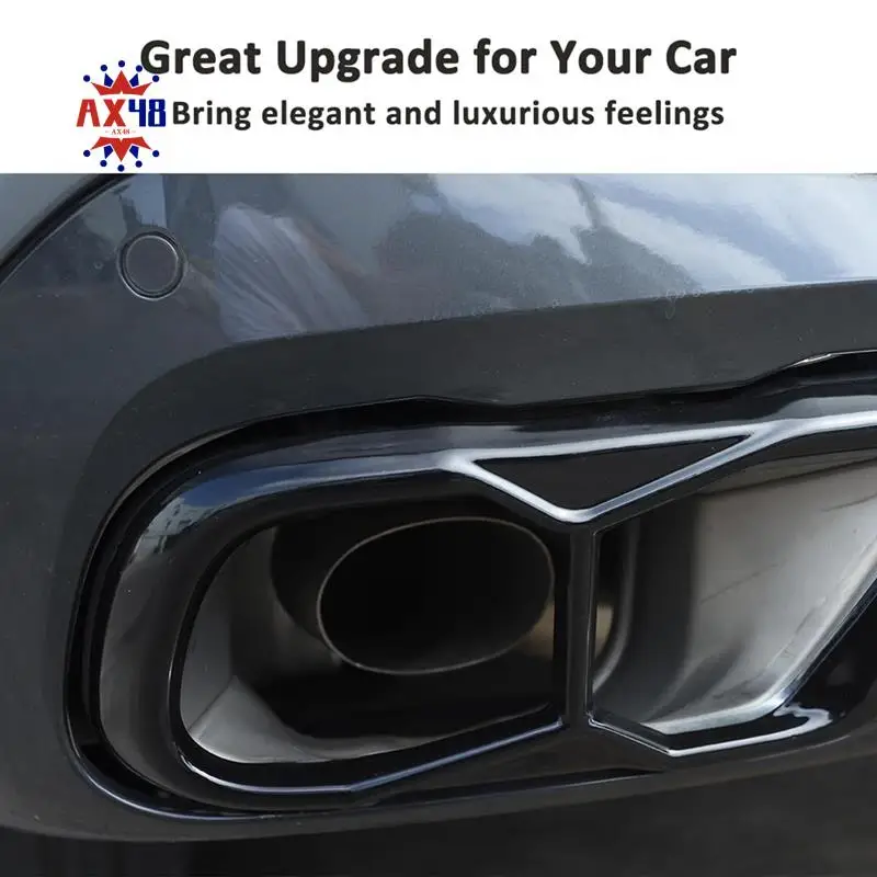 

AX48-For BMW X5 G05 X6 G06 X7 G07 2019-2022 (M60) Car Tail Muffler Exhaust Pipe Output Cover Trim Accessories