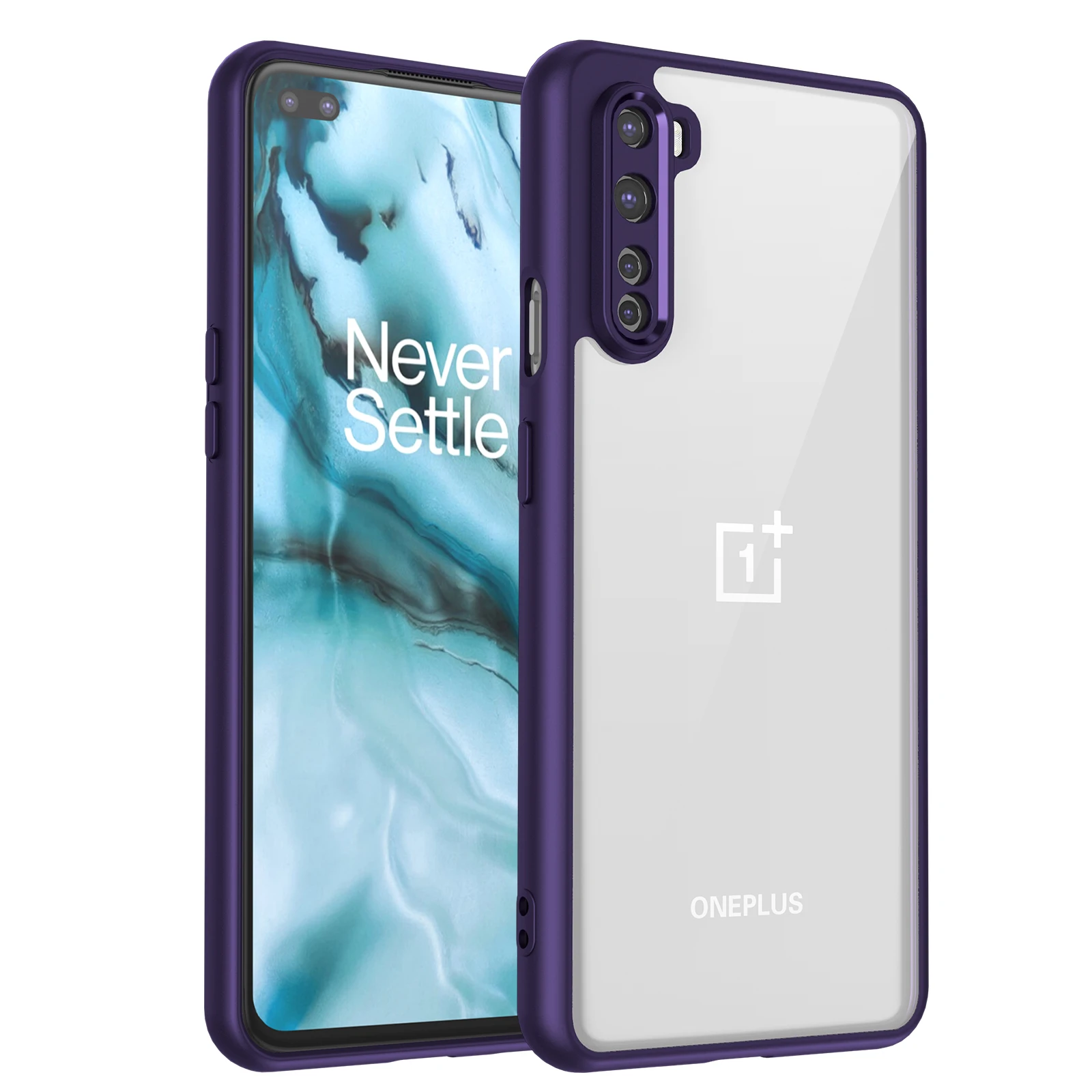 Oneplus Nord AC2001 AC2003 Hülle, stoßfeste Silikon-Stoßstange, Luftpolster, klare, matte Rückseite, harte Handyhülle für One Plus Nord – Detail 6
