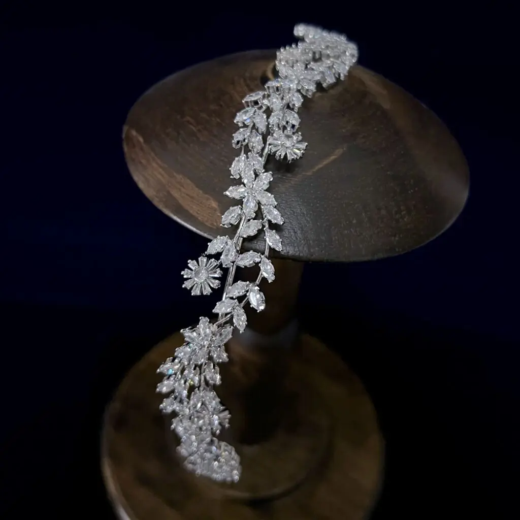 

Cute Korean Full Zircon Crystal Bridal Tiara Crowns Wedding Headbands Headpieces Brides Hair Accessories