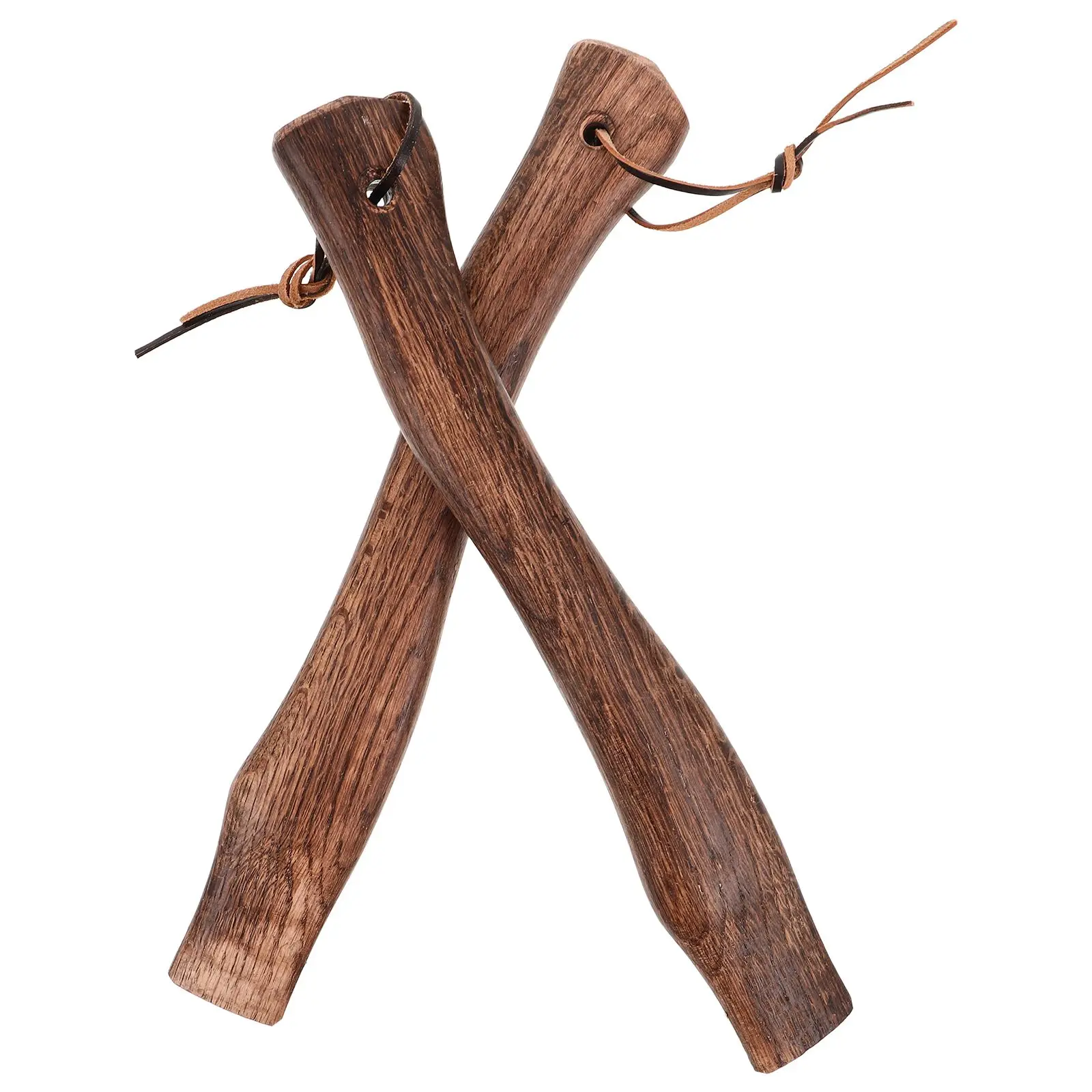 

2 Pcs Wooden Ax Handle Fire Axe Fixing Fixture Solid Handles Replacement Hatchet