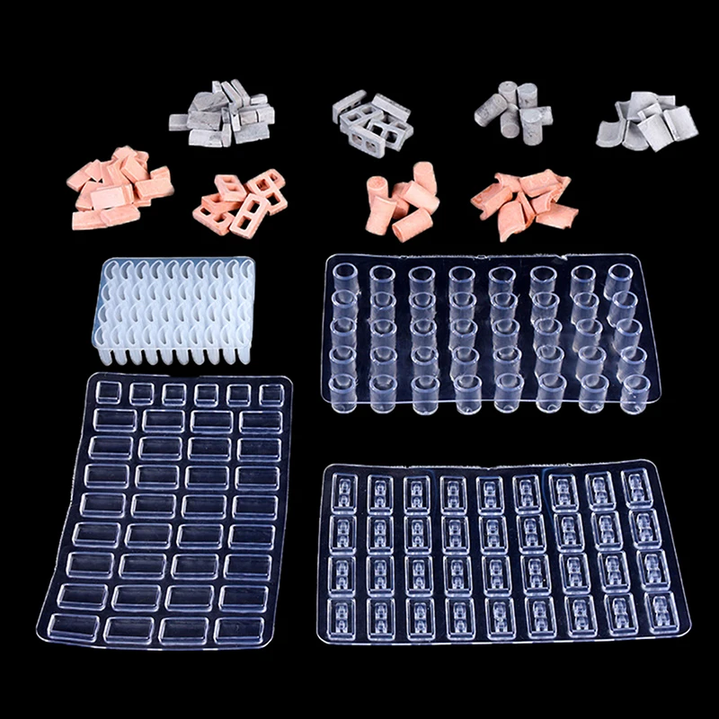 1Pc Building Mini Bricks Brick Heads Blue Bricks Red Brick Powder Molds DIY Baking Molds