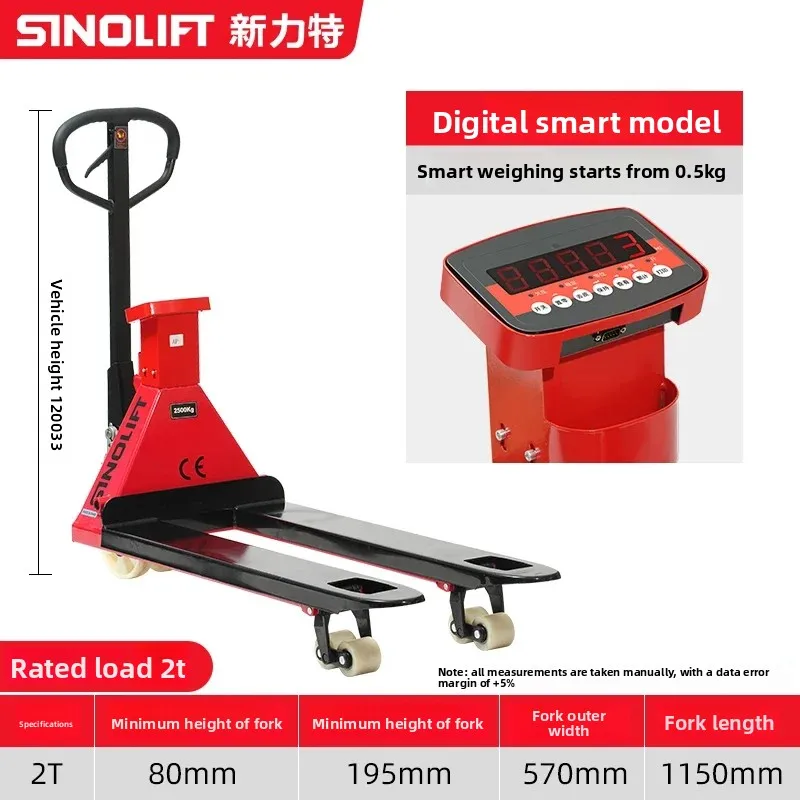 JX-28  Electronic Scale Forklift Manual Hand Truck Hydraulic Truck with Printing High Precision 2 Ton 3 Ton