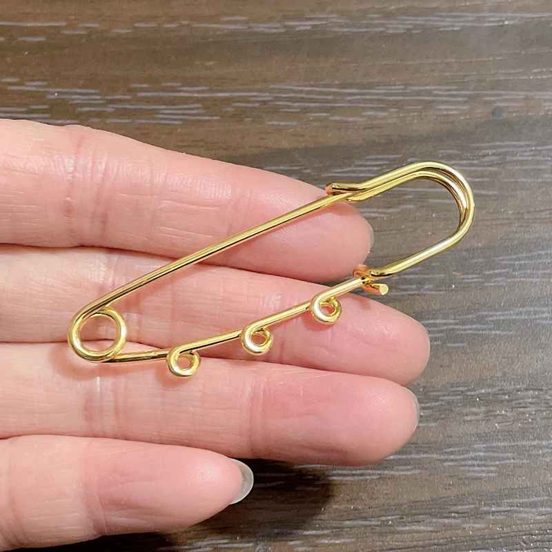 10pc Pack 1 3 4 Loops Vintage Safety Pins DIY Sewing Tools Accessory Needles Large Safety Pin Brooch Clothes Apparel Accessories
