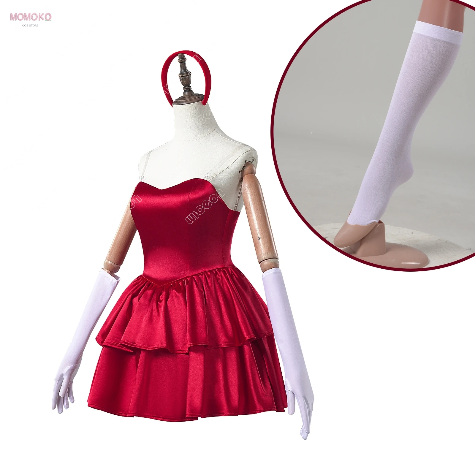 Anime Perfect Movie Blue Mima Kirigoe Rumi Cosplay Costumes Wig Red Dress Women Halloween Scary Film Party Roleplay Fancy Outfit