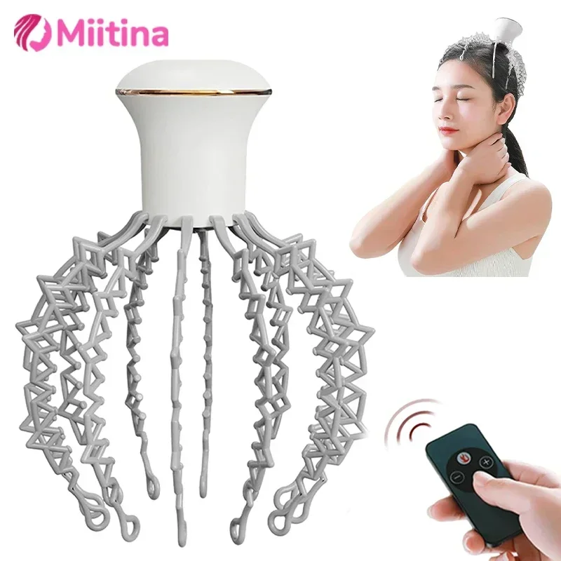 

12 Claws Electric Head Massager Vibration Massage Head Massage Device Relieve Head Fatigue Scalp Relaxation Wireless Portable