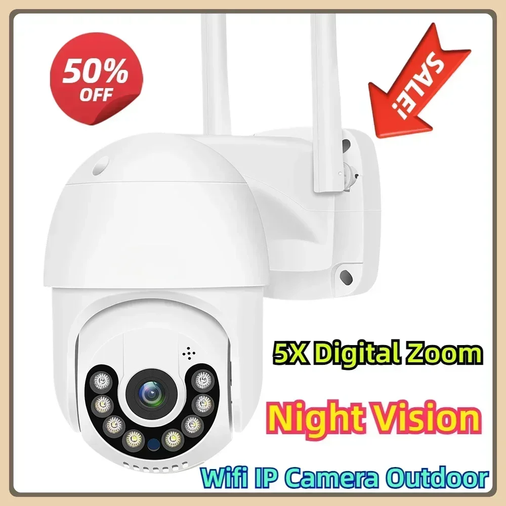 5X Digital Zoom Night Vision 2MP 3MP Wireless Video CCTV Surveillance Cameras ICsee P2P 1080P PTZ Wifi IP Camera Outdoor