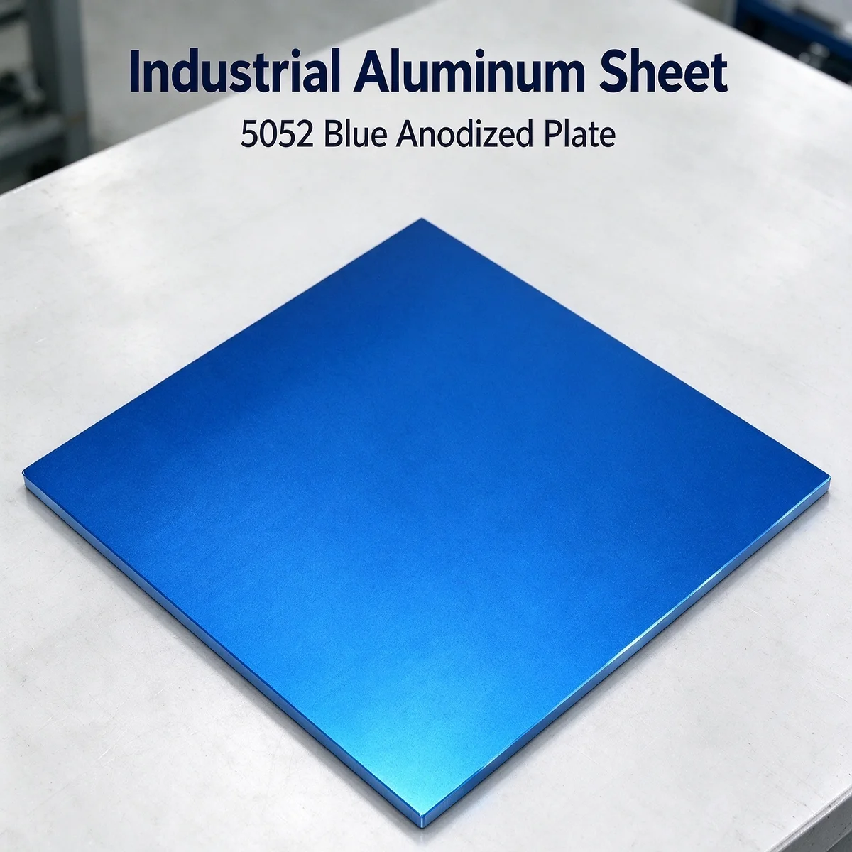 5052 Blue Brushed Anodized Aluminum Sheet, Custom Laser Cut Metal Plate for CNC Machining Tool Parts,1pc