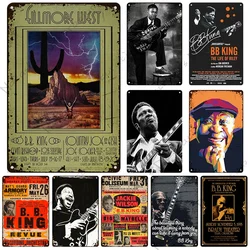 BB King Metal Signs B.B. King Decorative Sign Blues Music Metal Plaque BLUES Vintage Poster Man Cave Club Home Metal Tin Sign