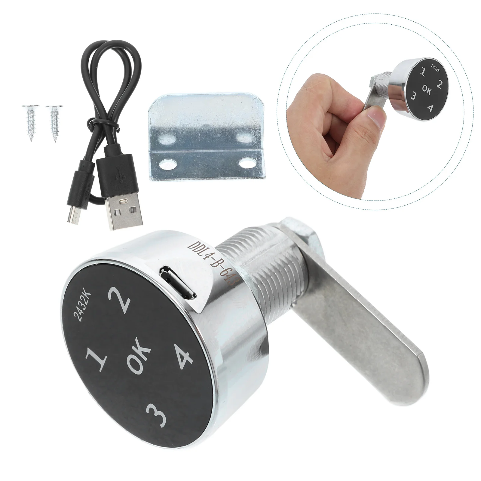 

Alloy Digital Cabinet Electronic Password Lock For Drawer File Cabinet Security Touch Screen Lock Locker Mailbox Safety