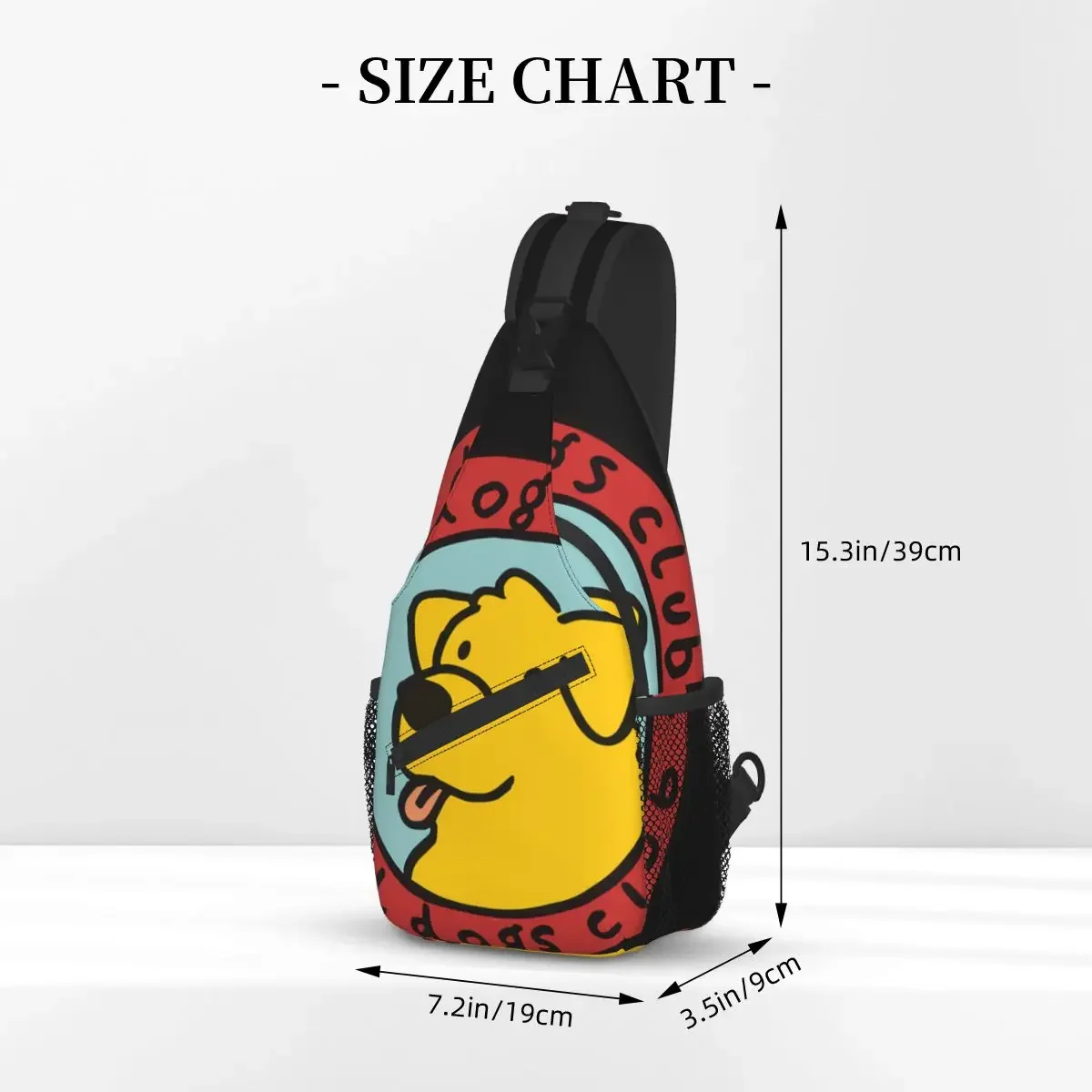 Arte crossbody saco esportes legal cães clube saco de peito unisex mulher homem moda mochilas ombro viagem