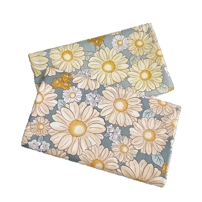 160x50cm Sunflower Cotton Twill Printed DIY Fabric for Bedding Tablecloth Structured Curtain Handmade Home Decor