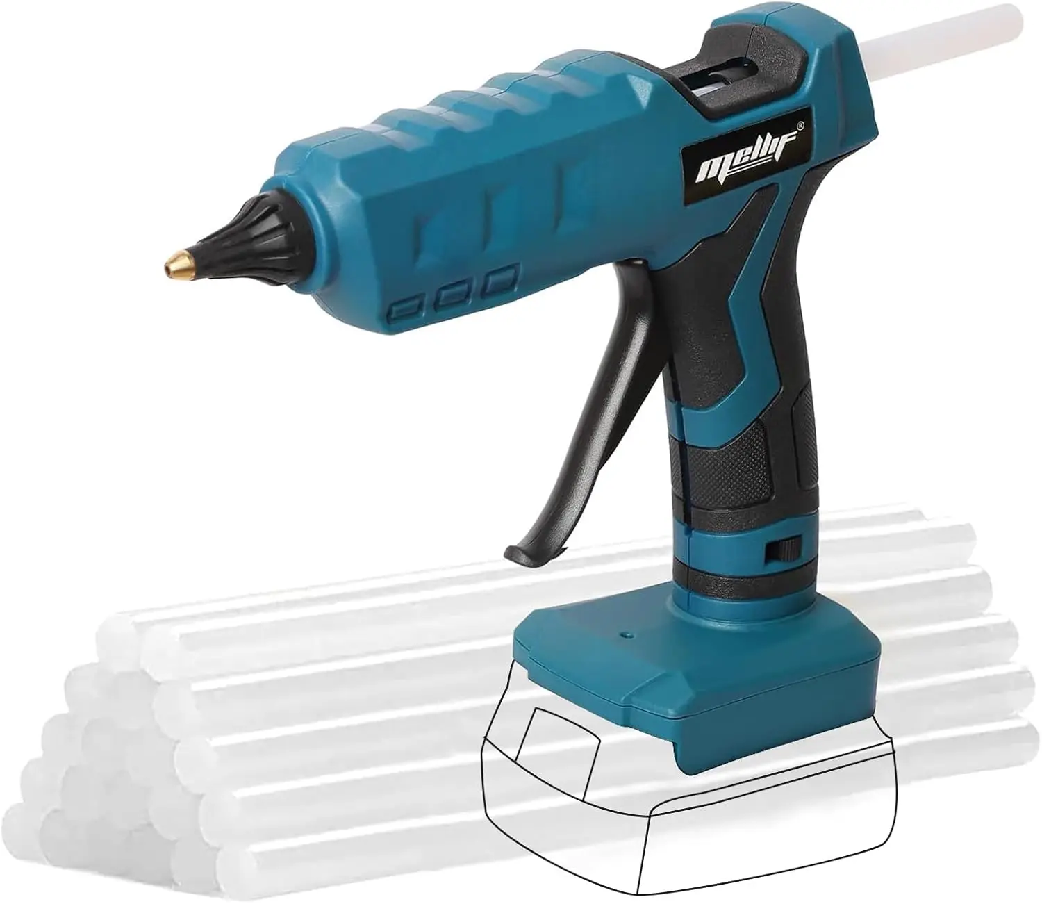 DIY Tools Cordless Electric Hot Glue Gun for Bosch 18V Battery GBA/GBA ProCORE Use 11mm Stick (Tool Only)