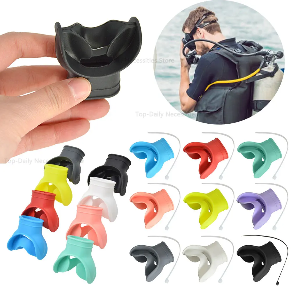 

Scuba Diving Second Stage Silicone Mouthpieces Snorkel Regulator Colorful Mouthpieces Universal Underwater Breathing Accessories