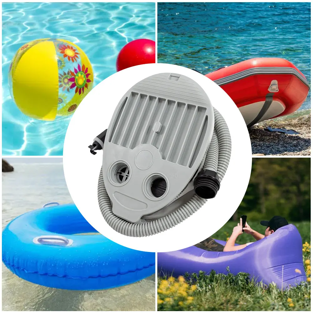 5L Boat Foot Pump High Volume High Pressure Foot Pump Anti-Slip Portable Air Inflator for Inflatable Boats Beds Swimming Rings