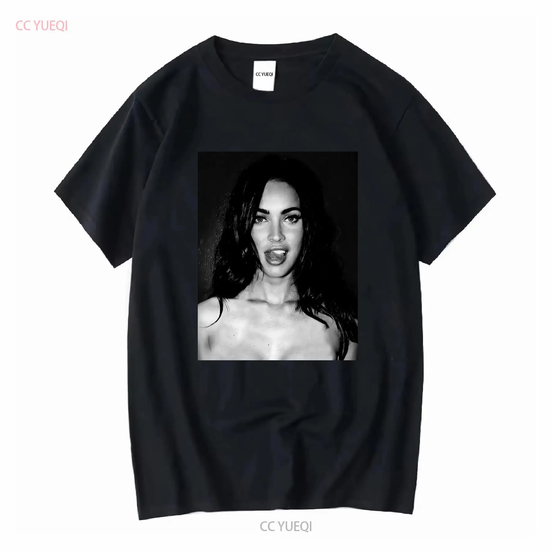 Camiseta Vintage Megan Fox Anos 90 Jennifer's Body, Manga Longa ou Curta, Lavada, Casual, Macia, para Uso Diário