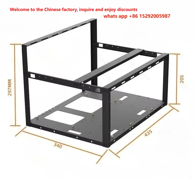 Châssis EATX monté en rack, double CPU, cadre ouvert 4 GPU
