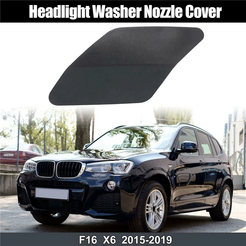 51117422904 Front Right Headlight Washer Nozzle Cover for BMW X6 F15 F16 2015-2019 Head Light Cleaning Water Spray Caps