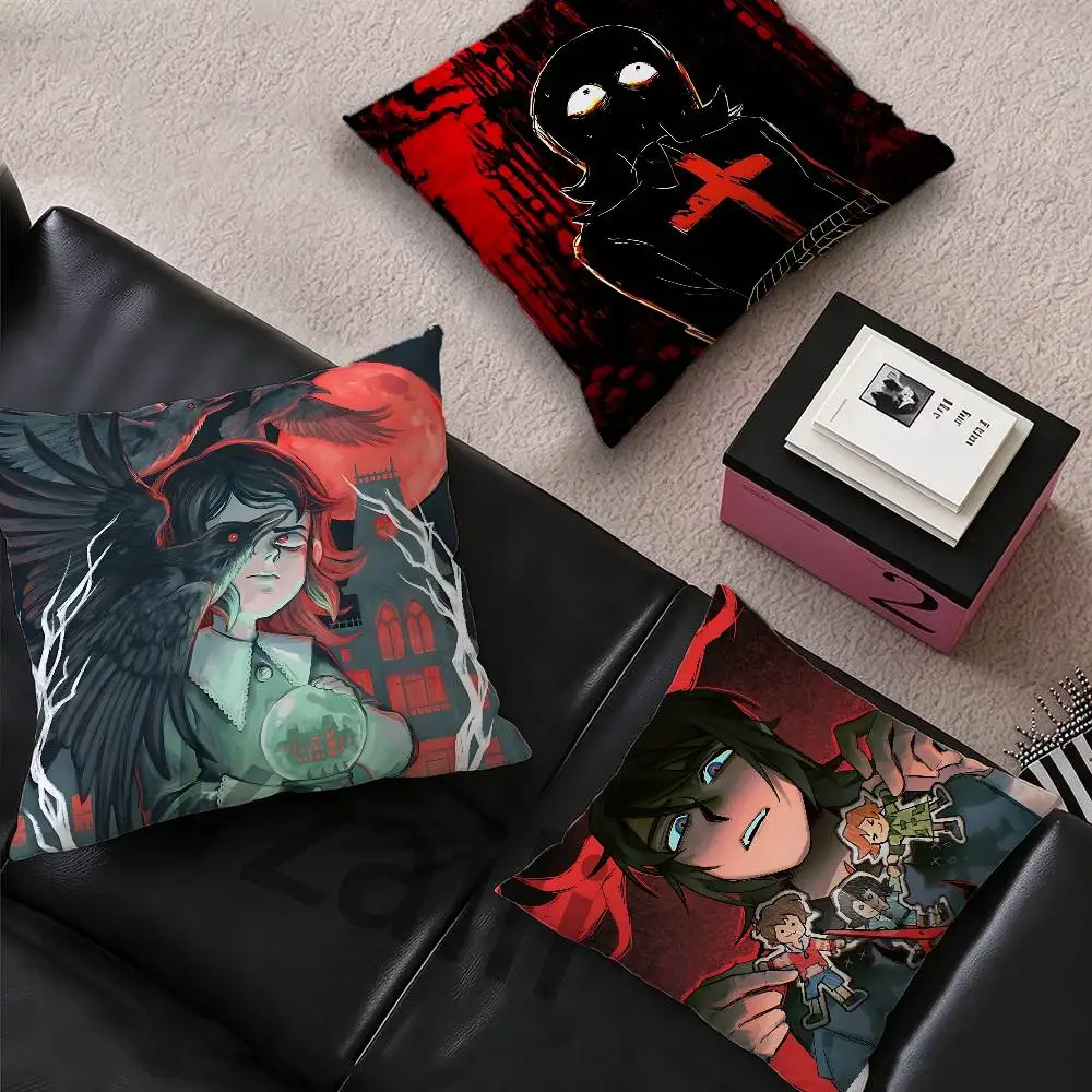 Abaddon H-Haunted H-Hotel Polyester Printed Pillow Cover Square 30 35 40 45 50 55 cm Soft for Sofa Bed Car Home Decor