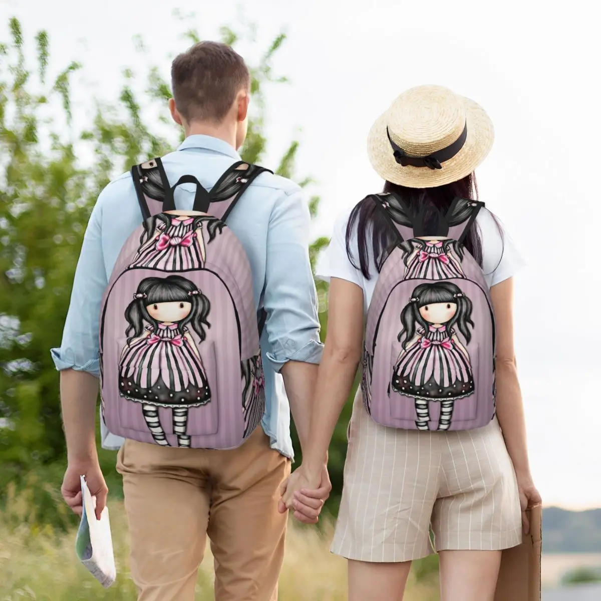 Santoro Gorjuss-mochila para hombre y mujer, morral de hombro para ordenador portátil y de negocios, con dibujos animados, Kawaii, a la moda, para regalo