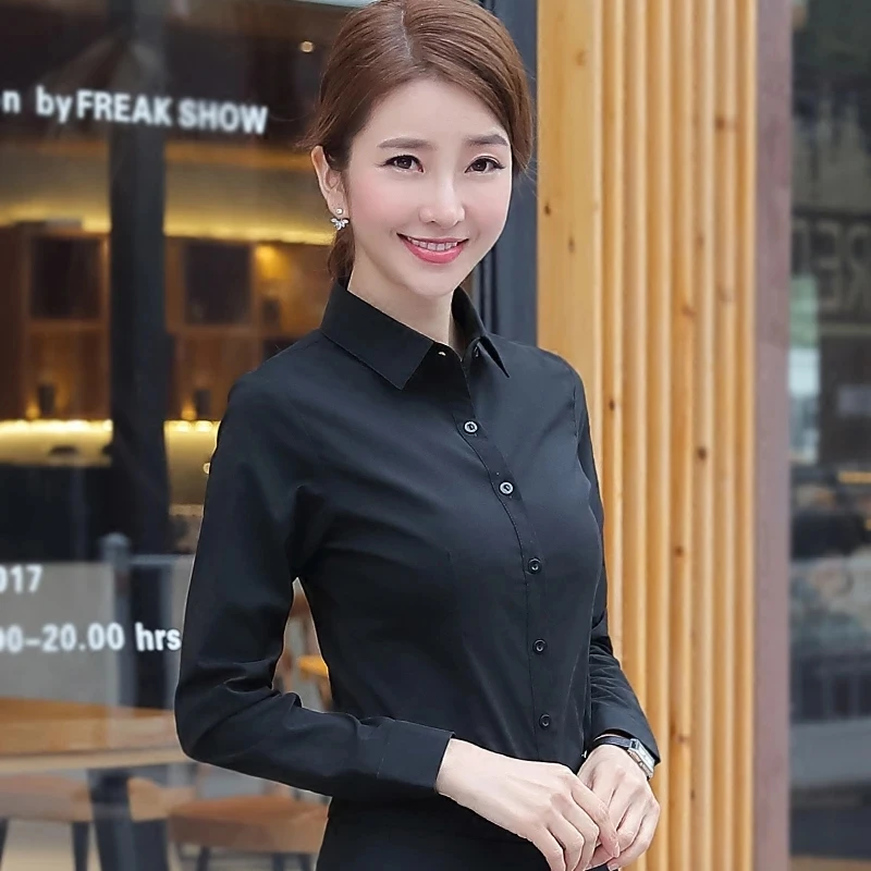 Korean Fashion Women Shirts White Shirt Women Long Sleeve Shirts Tops Office Lady Basic Shirt Blouses 2024 Autumn Woman Blouse